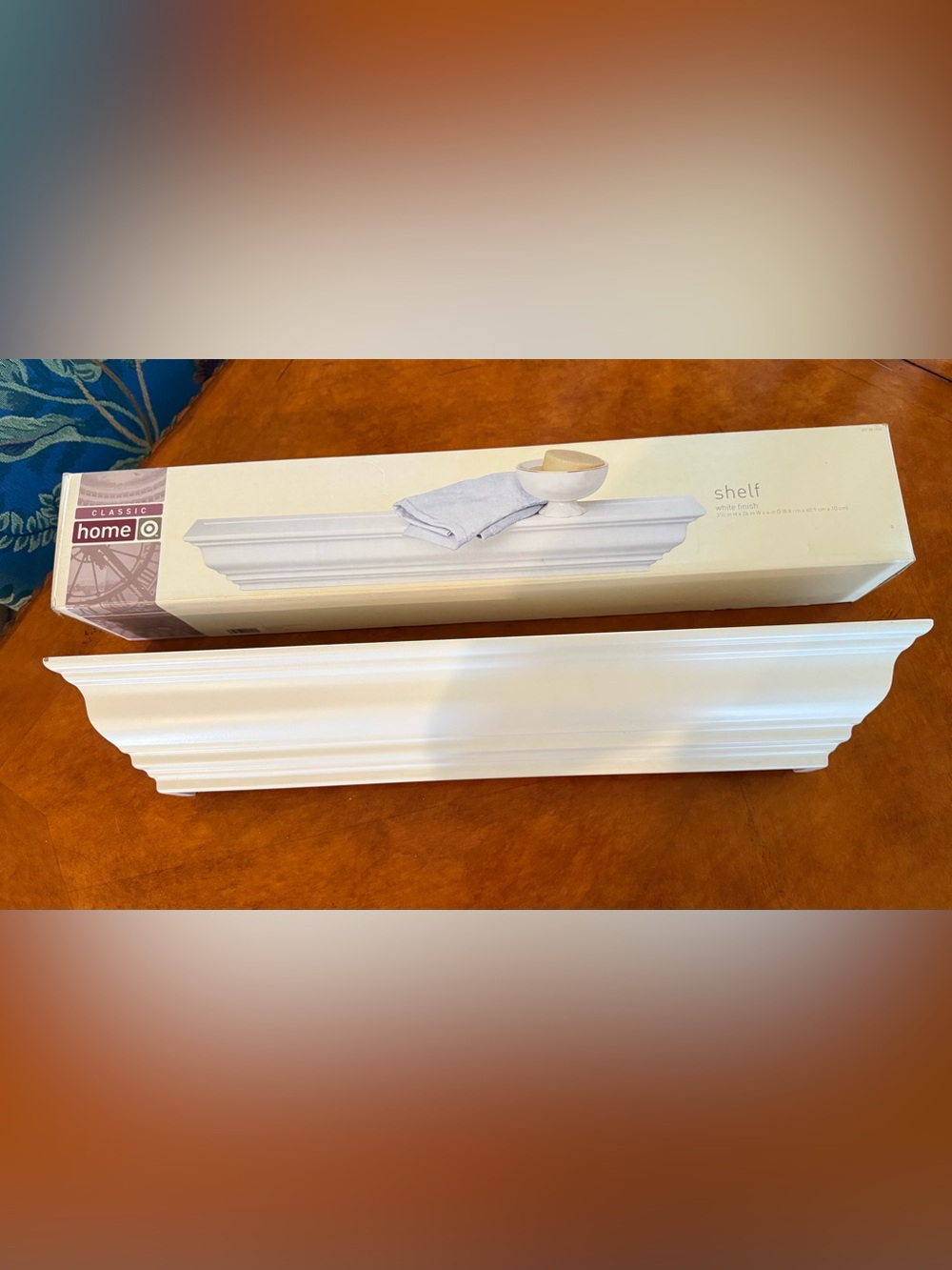 NWT Vintage Target Classic Home White Wall Shelf - 24"